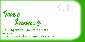 imre kanasz business card